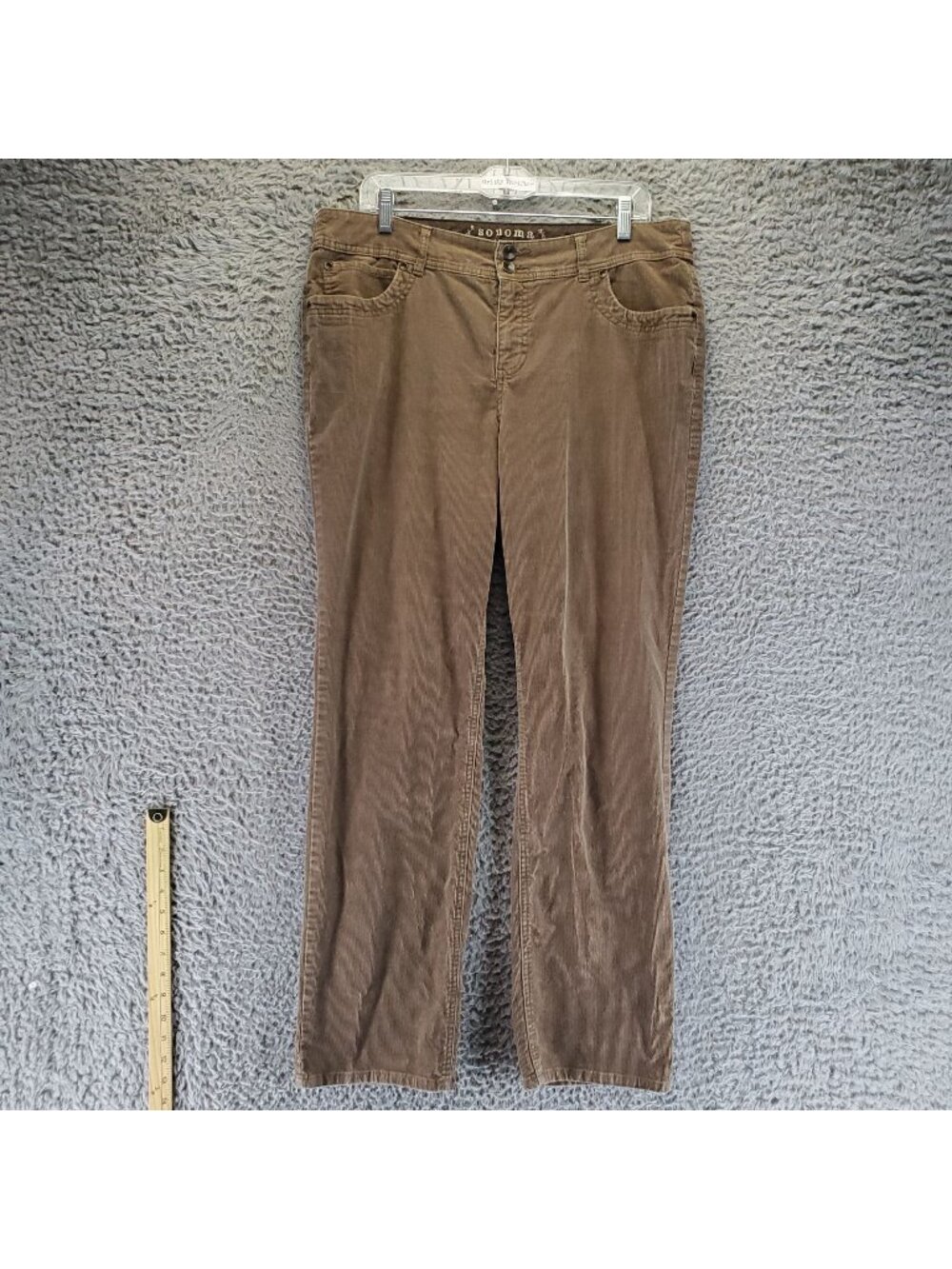 Sonoma Pants Womens 14 Brown Modern Straight Corduroy *Read*